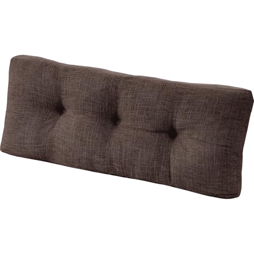 downluxe Indoor Bench Cushion for Indoor Furniture, Non-Slip Tufted Overstuffed Textured Foam Bench Seat Cushion, 36" X 14" X 4", Brown, 1 Pack by downluxe - Used condition - US$24.40