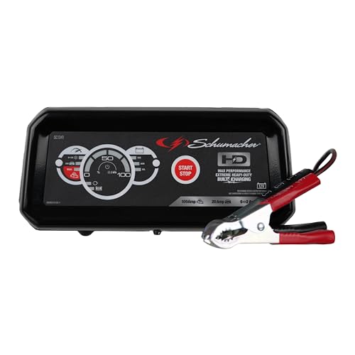 Schumacher Electric 6A Battery Charger and 100A Engine Starter, 4-in-1 Solution for 12V Batteries, Battery Maintainer, 20A Boost, SC1341, for Car, Truck, and Marine Batteries
