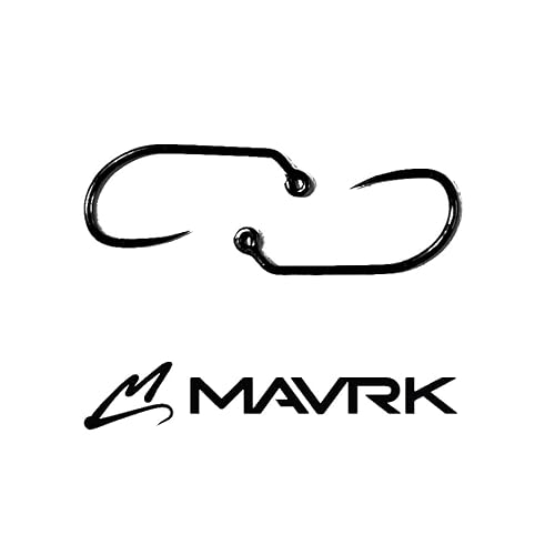 Mavrk Fly Fishing Euro Nymph Competition Barbless Hooks 125Pcs Multi-Pack (25 Pcs Each Size/All 5 Sizes) (M10 Jig Hook) #TOP2