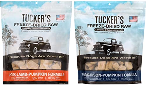 Tucker’s Uncooked Frozen Freeze Dried Uncooked Canine Meals, Pork, Lamb & Pumpkin Formulation and Pork, Bison & Pumpkin Formulation, Pink Meat Selection Pack of two Tucker’s Uncooked Frozen Freeze Dried Uncooked Canine Meals, Pork, Lamb & Pumpkin Formulation and Pork, Bison & Pumpkin Formulation, Pink Meat Selection Pack of two