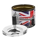 Cendrier sans fumée d'intérieur : fabrication soignée, design à motifs, aspect délicat et simple, cendrier en métal décoratif et utile, cendrier cool