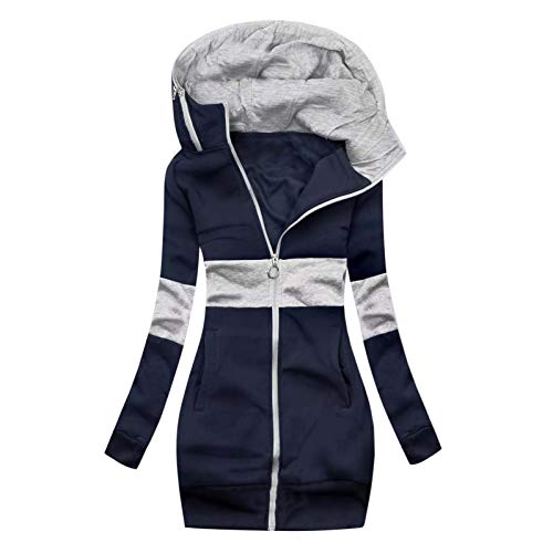 Rain Jackets for Women Waterproof, Warm Shirt Cheap Sweatshirt for Women Trendy Long Sleeve Color Block Girls Coats Loose Fit Vintage Jackets Blazer Jackets for Women Fashion Navy