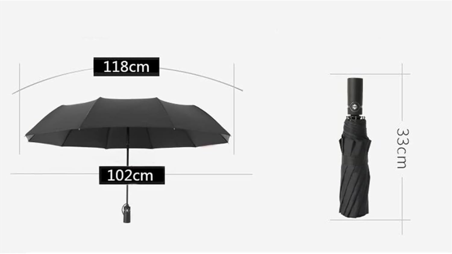 Portable Umbrella for Travel Compact Travel Umbrella Fully Automatic Sun Umbrella Business Ten Bone Reinforced Sun Umbrella Umbrella Outdoor(Blue)