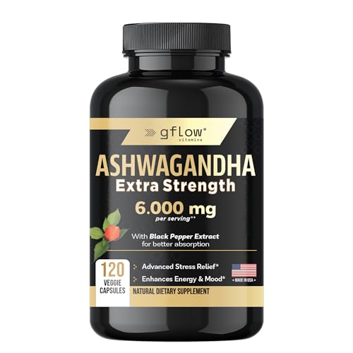 gflow vitamins Ashwagandha Supplements for Women and Men 6000mg