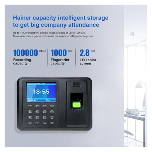 Lecteur d'empreintes digitales et machine de présence biométrique USB avec carte de présence