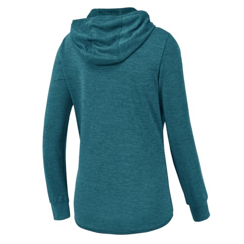 Foto von donhobo Damen Laufjacke Sportjacke Langarm Trainingsjacke Full Zip Sweatjacke Für Yoga Fitness mit Tasche Daumenloch (Dunkelblau, L)