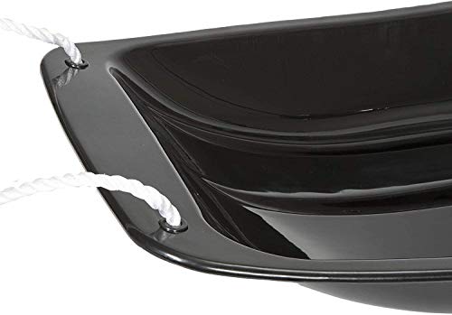Avalanche Brands - Classic Downhill Toboggan Snow Sled Includes Pull Rope and Handles (Black 35") - Fit for 2 Riders