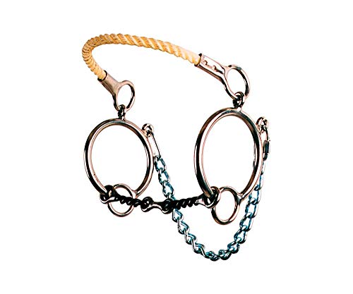 Reinsman 903 Ring Combination Rope Nose Hackamore; Stage E