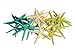 Green, Teal, and Natural Finger Starfish for Decoration, 24