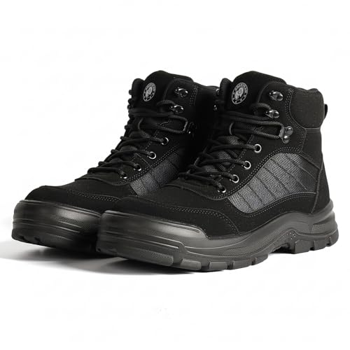 ANGRYRAM Durable Steel Toe Work Boots