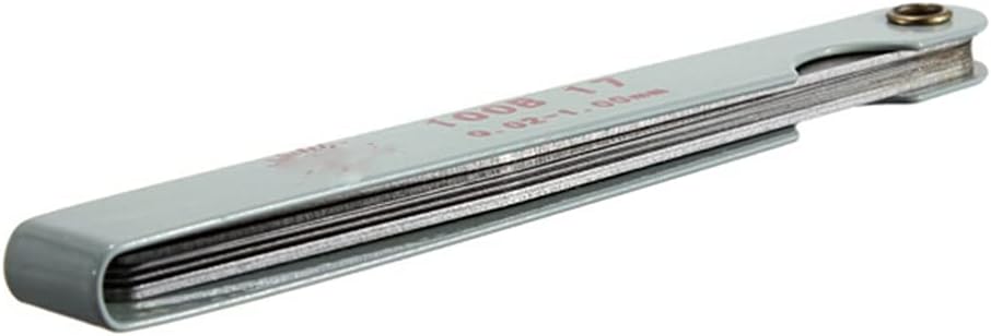 JSEIAJB 0.02 to 1mm 17 Blade Thickness Gap Metric Filler Feeler Gauge Measure Tool for Feeler Gauge Valve Shim Use