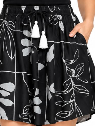 Image of B STORIES Women's Viscose Printed Lounge Culotte Shorts (Pack of 2)
