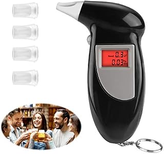 Jhua Breathalyzer Digital Breath Alcohol Tester Portable Detector Breath Analyzer Alcohol Breathalyzer LCD