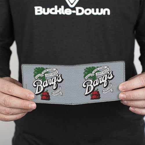 The Coca-Cola Company Wallet, Bifold, Barqs Old Tyme Root Beer Barrels Logo Gray, Vegan Leather4