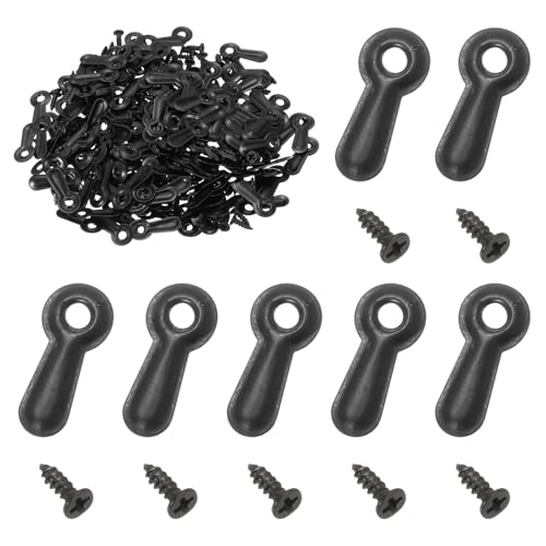 Image of uxcell 200pcs Picture Frame Backing Clips, 0.75 inch Photo Frame Turn Buttons Fasteners Hardware Corner Clip with 200pcs Screw for Hanging Pictures Craft Drawings, Black