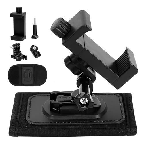 SZSIQI Support de Sangle de Sac à Dos pour GoPro, Support Bandoulière Compatible avec GoPro Hero 12/11/10/9/8/7/6/5/4, DJI Osmo Action4/3, Insta360 One X2,...
