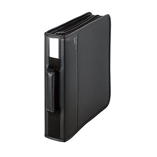 Elecom CCD-SSB160BK CD DVD Blu-ray Case with Zipper, 160 Sheets Storage