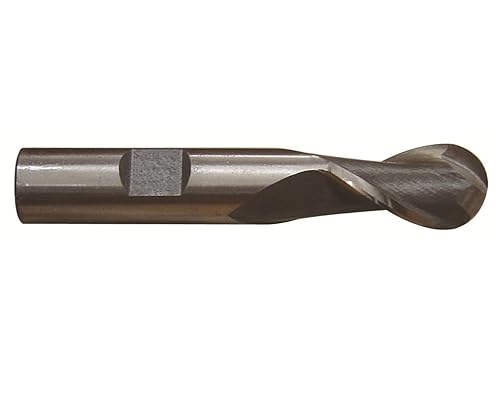 Miniatura 2 de Drill America - DWCT1128 5/8 "x 5/8" de acero de alta velocidad 2 flautas de un solo extremo molino de extremo de bola, serie DWC