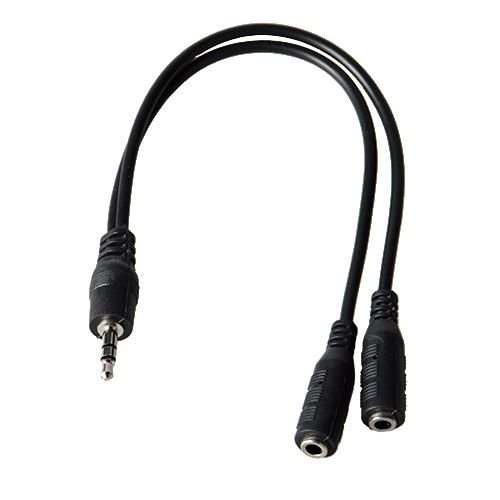 Cable divisor de audio estéreo con conector Jack 3.5mm miniatura 1