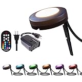 Enbrighten 45063 Color Changing (50ft. 6 Puck) WiFi Outdoor Landscape Lights Kit Seasons LED, 50 ft, Black