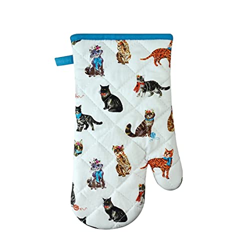 Single Oven Gloves Gauntlet Cooking Pot Holder Heat Resistant Mitt Mittens Kitchen BBQ Cooking Grilling Cooking, Baking, Novelty Funny (Pretty Cats Oven Gloves Single) - Cosy Home Interiors Single Oven Gloves Gauntlet Cooking Pot Holder Heat Resistant Mitt Mittens Kitchen BBQ Cooking Grilling Cooking, Baking, Novelty Funny (Pretty Cats Oven Gloves Single)