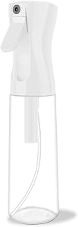 CKPS Refillable Empty Mist Water Spray Bottle for Taming Hair in Morning, Hairstyling, Plants, Pets (ONLY WATER USE) (Transparentt White 300 ML)