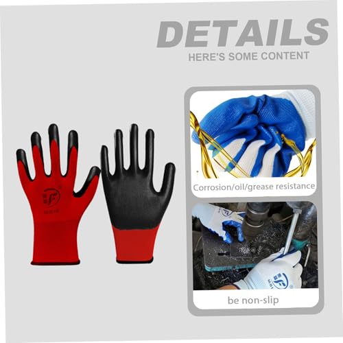Guantes de jardín con pantalla táctil y agarre de nitrilo, seguridad transpirable 12 pares 8