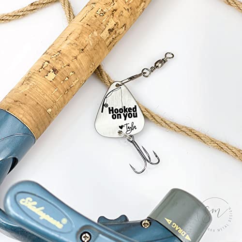 Sm Design Personalized Fishing Lure Gift Hooked On You Fishing Lure Boyfriend Gift Anniversary Gift Men'S Gift Birthday Gift Personalized Name For Him Hooked-You-Lure thumb #1