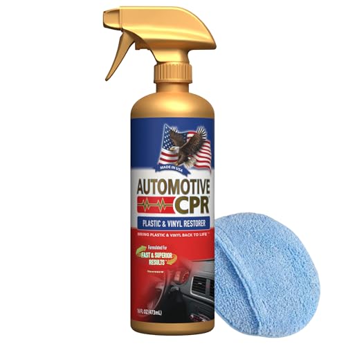 Automotive CPR Plastic & Vinyl Restorer 16oz – Advanced Restoration for Dashboards, Door Panels, and Trim – Provides a Deep Luster to Any Color Plastic or Vinyl