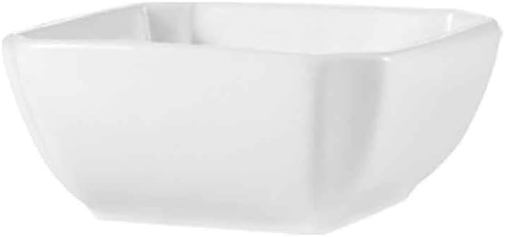 CAC China KSE-B103 Kingsquare 4-Ounce Super White Porcelain Square Bowl, 3-Inch by 3-Inch by 1-1/2-Inch, 4-Pack8