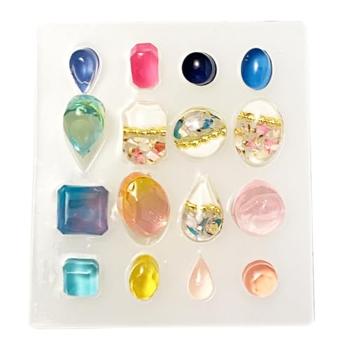 [ストアーズクラブ] レジンモールド ジュエリー ドロップ 宝石 ストーン 鉱石 手芸素材