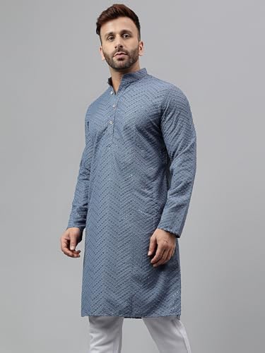 Image of hangup Men Ethnic Embroidered Kurta (SF02 SequenceKurta)