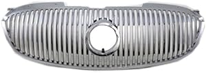 CarPartsDepot Chrome Front Grille with emblem provision Compatible for 2006-2009 BUICK Lucerne Fits CX CXL CXS Model GM1200556 25768116