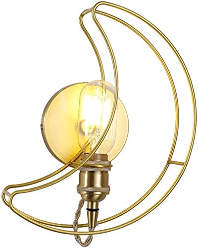 Applique murale LED lune en cuivre anti-éblouissement pour couloir et salon