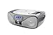 Produktbild Radio mit CD  Digitalradio  UKW-Radio  Boombox  CD-Player  Stereo Lautsprecher  AUX-Eingang  USB-Anschluss  Netz- / Batteriebetrieb  Tragbar  Grau  Dual DAB-P 160