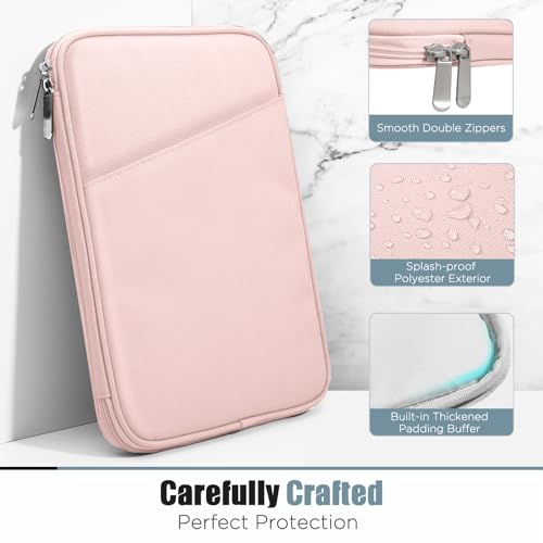 Image of TiMOVO 13 Inch Tablet Sleeve with Pocket, Pink | For iPad Air 13 inch M3 2025, iPad Pro 13 inch /12.9 inch, Galaxy Tab S9 /S10 Plus /S9 FE+ 12.4 inch, Remarkable Paper Pro 11.8 inch
