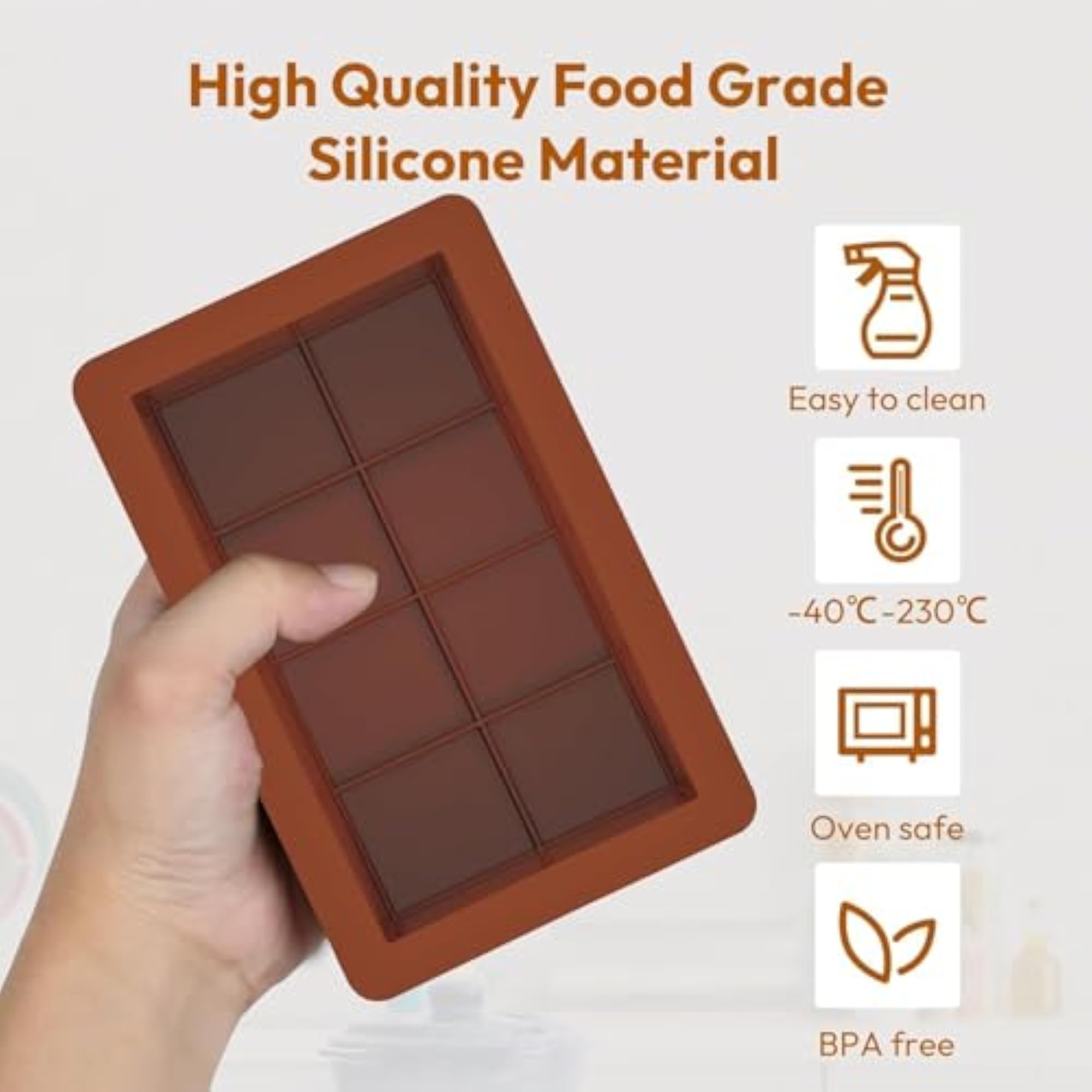 Mold Master Deep Silicone Chocolate Bar Mould for Stuffed Chocolate