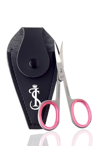 Nail Scissors Curved Eyebrow Scissors for Nail, Cuticle, Eyelashes, Nose Hair, Mustache and Beard -