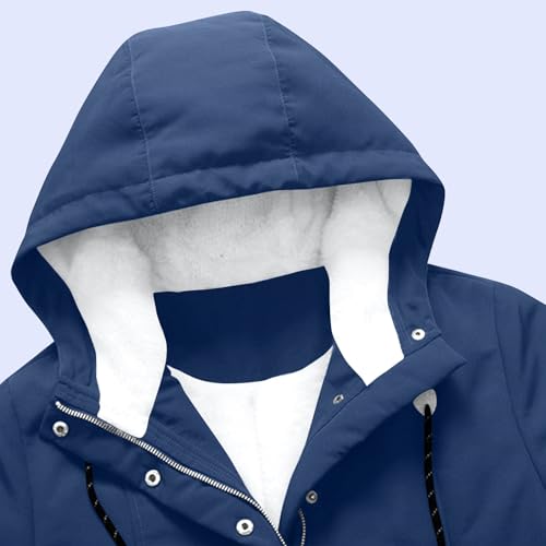 Winter Coats for Women 2025 Plus Size Warm Sherpa Fleece Lined Jackets Hooded Parka Peacoat Outerwear2