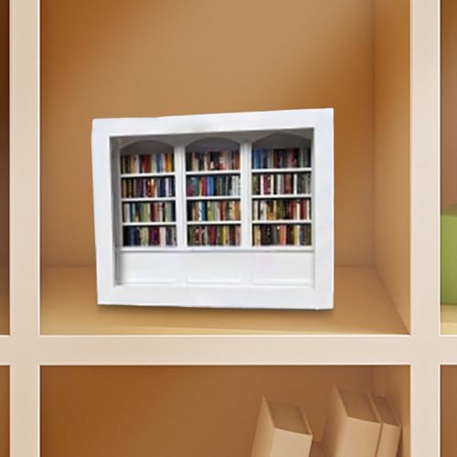 Librería miniatura adorno de madera para solucionar espacios vacíos en repisas 4