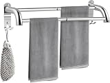 Ecofocet Barra de Toalla de Baño Extensible 43-75 cm Acero Inoxidable 304,...