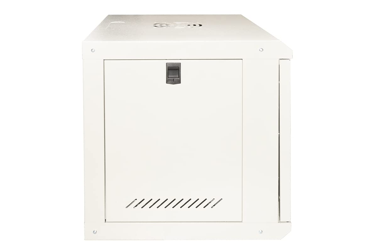 ARMADIO RACK 19" 9U LINK SERIE LIGHT COLORE GRIGIO CON PORTA VETRO (AxPxL) MM 450X400X530 RIPIANO INCLUSO
