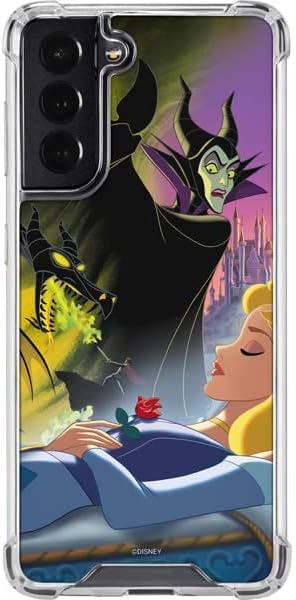 Skinit Clear Phone Case Compatible with Galaxy S22 - Officially Licensed Disney Villains Sleeping Beauty and Maleficent Art Design