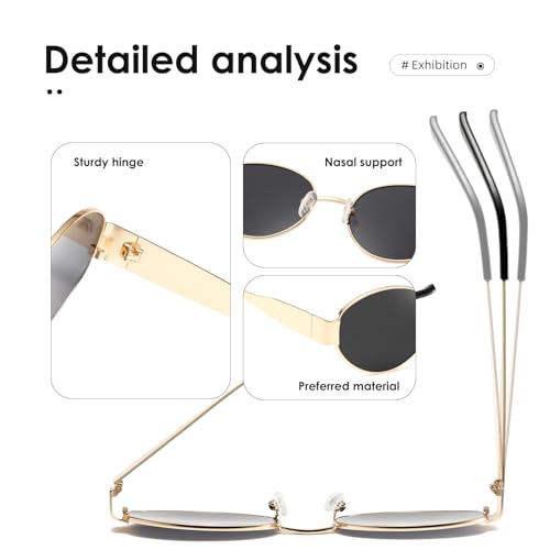 Image of sunglasses for women stylish Trandy Shape And Metal Frame LA8802