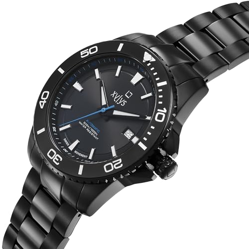 Image of Xylys Xiphias Automatic Analog with Date Black Dial Black Stainless Steel Strap Watch for Men - 40063NM01E