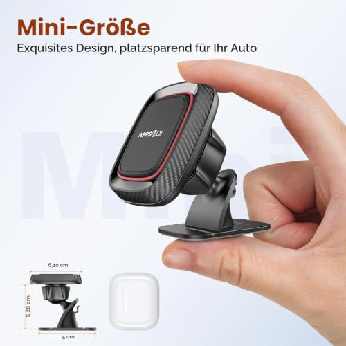 APPS2Car Magnetische Auto Handyhalterung, 360° Armaturenbrett Magnet fürs Auto, Universal… – Ansicht 3