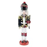 Clever Creations Black Bagpiper Scottish Soldier 12 Inch Traditional Wooden Nutcracker, Festive Chri