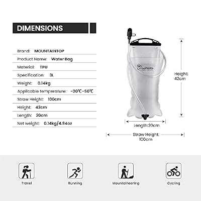 MOUNTAINTOP 70L Internal Frame Backpack with 3L Hydration Bladder