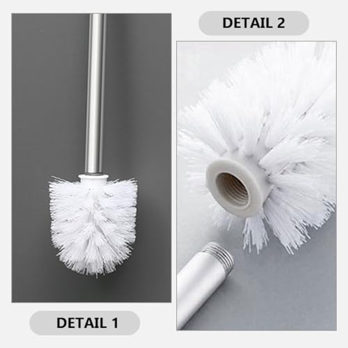Healvian 4pcs Toilet Brush Replacement Head,Plastic Replacement Toilet Brush Head,Ball Shaped Toilet Brushes Heads,Toilet Bowl Brush Head Replacement for Bathroom,Bathroom Cleaning Tool - Thumbnail 4