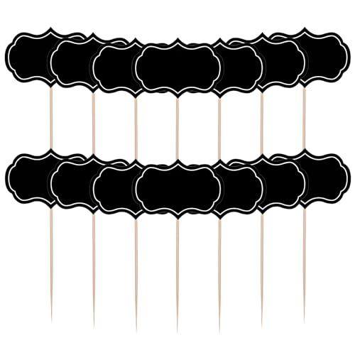 Buffet Schilder Fähnchen zum Beschriften 56 Stück Mini Tafeln Kreidetafeln Schild für Kuchen Buffetschilder Beschriftung Deko